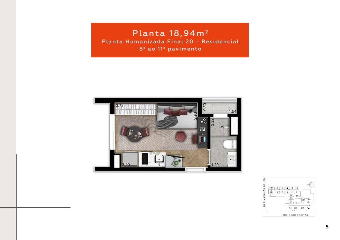 Planta 18,94m²