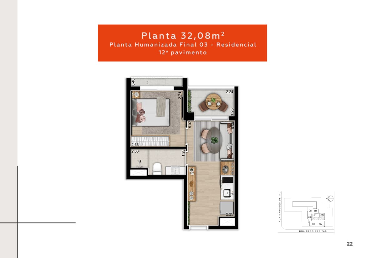 Planta 32,08m²