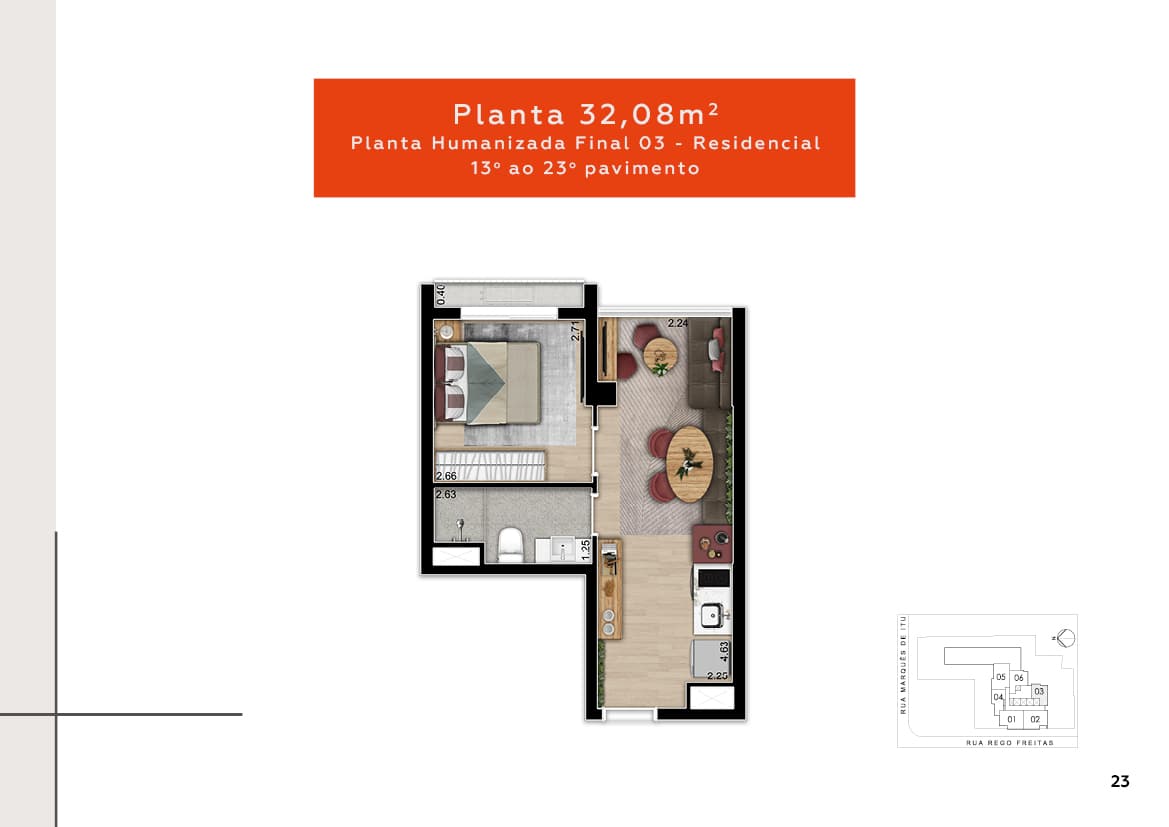 Planta 32,08m²