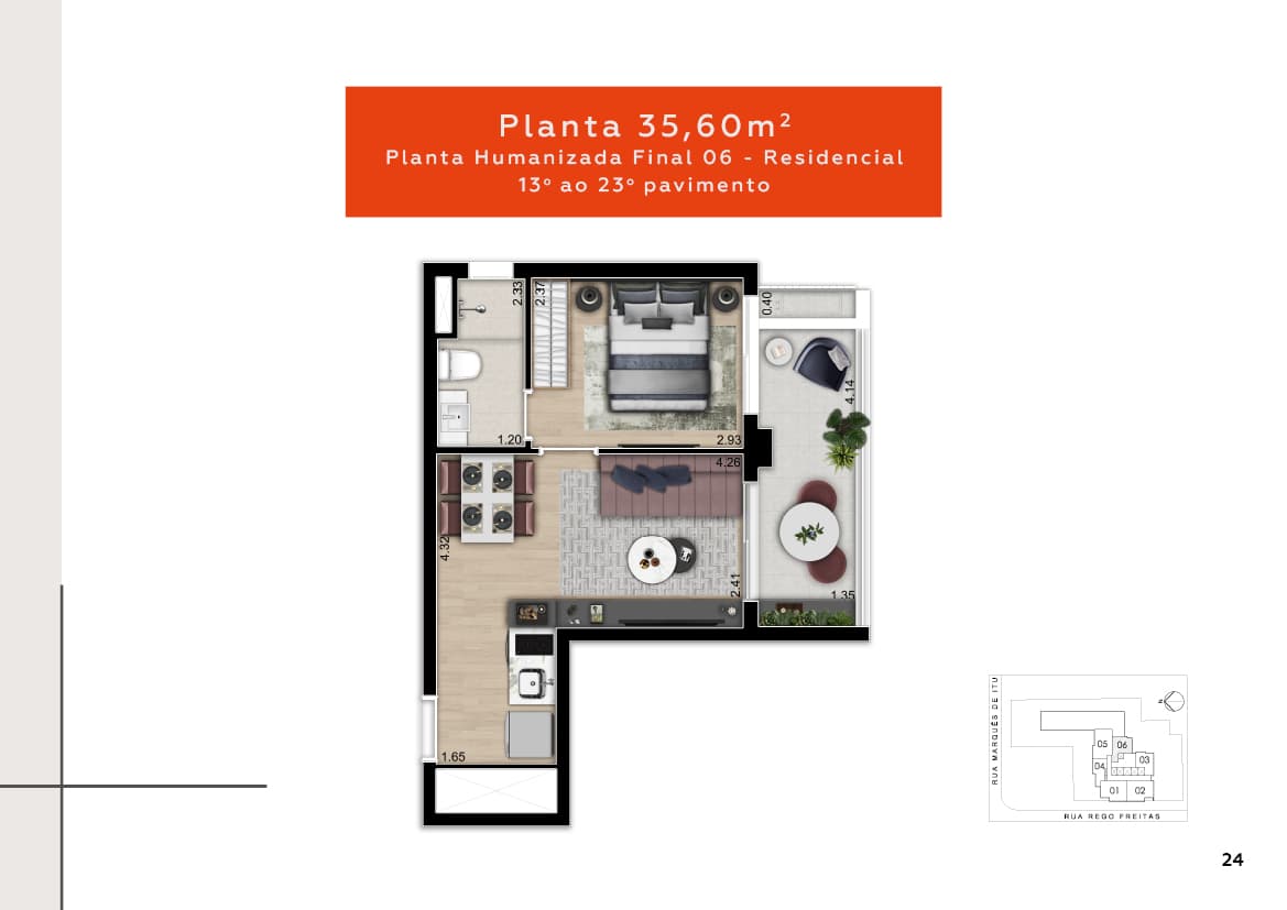 Planta 35,60m²