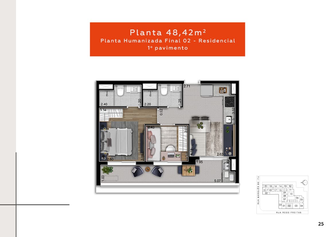 Planta 48,42m²