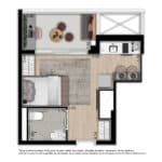Studio 28m²